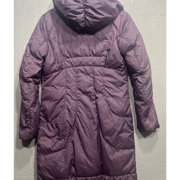 Tahari Down Puffer Coat Shawl Collar Quilted Zipper & Snap Purple Size M (READ) - Picture 3 of 12
